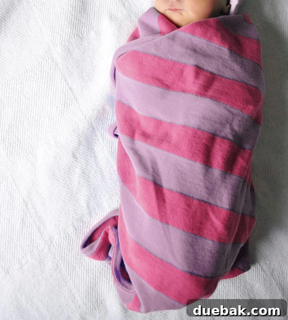 Timeless Gems 100 Girl Names 4 Newborn Baby Girl Swaddled In Pink Purple Striped Blanket