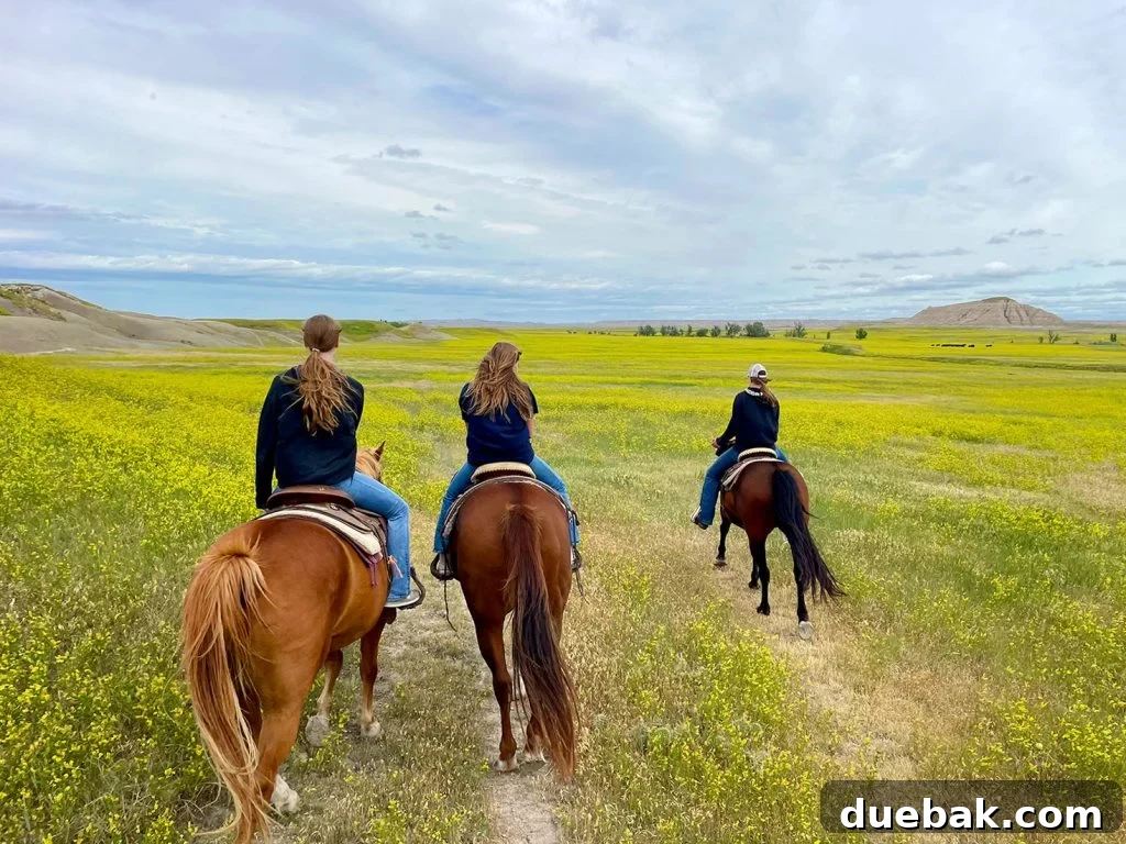 South Dakota Summer Odyssey 2 Horseback Riding Outside Badlands National Park South Dakota