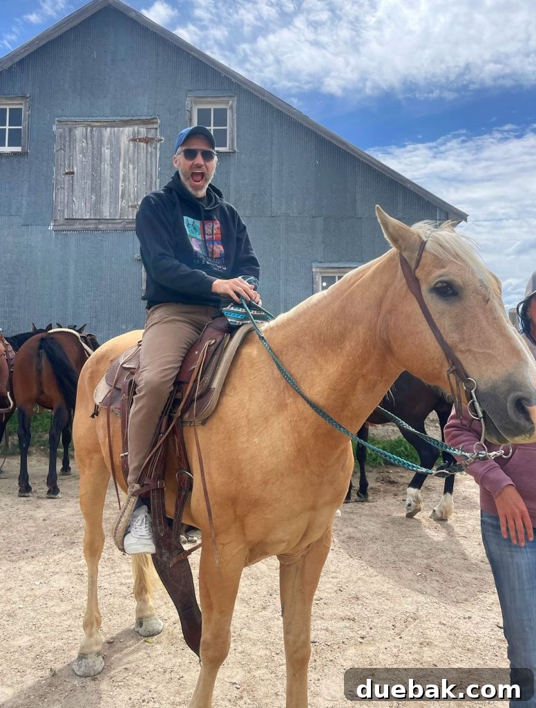 South Dakota Summer Odyssey 12 John Riding Horse In South Dakota In Front of Barn