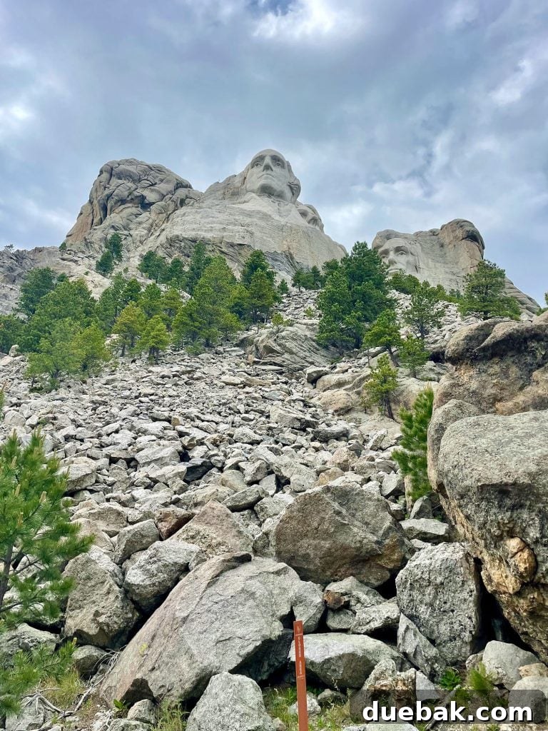 South Dakota Summer Odyssey 17 View Of Rock Debris Under Mount Rushmore National Memorial South Dakota