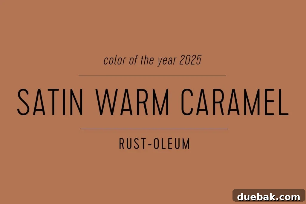 Your Ultimate Guide to 2025 Colors of the Year 21 RustOleum Color of the Year 2025 Satin Warm Caramel Swatch