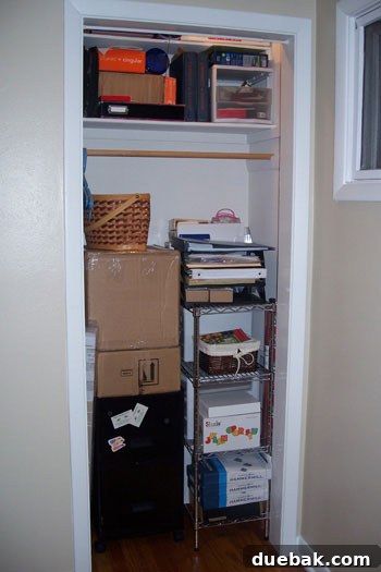 From Clutter to Productivity A Home Office Closet Makeover 3 office-closet