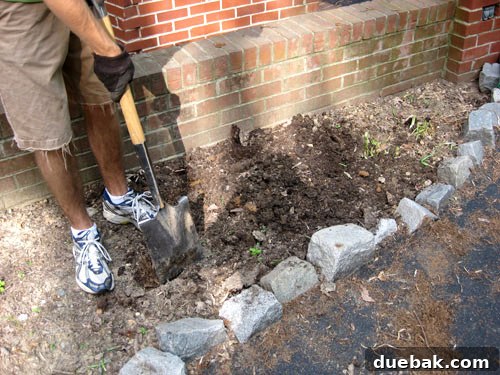 Amending garden soil with organic compost