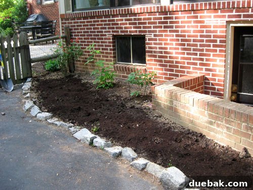 Blended garden soil ready for planting