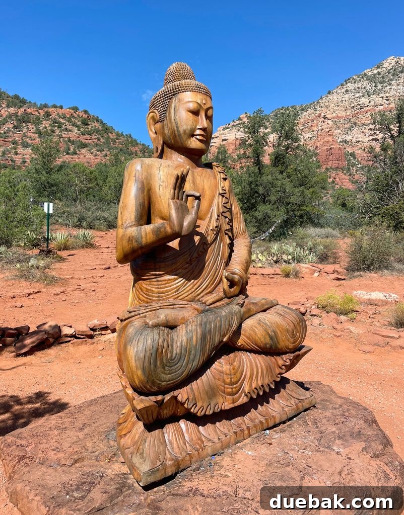 Sedona Sisterhood Sojourn 16 Buddha Statue During Vortex Tour In Sedona Arizona
