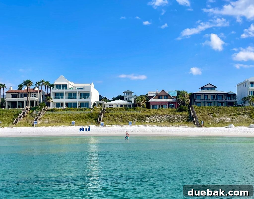 Stunning large waterfront homes on the Gulf of Mexico, showcasing luxury living