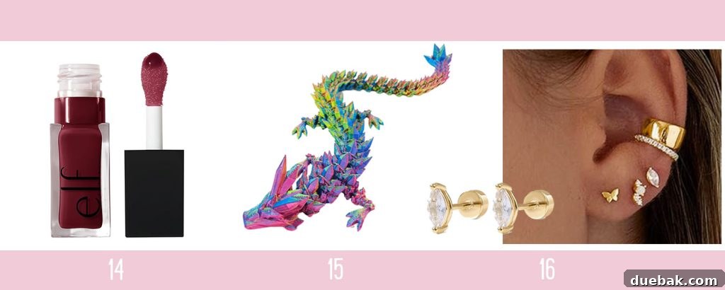 Holiday Gift Inspiration 24 More Holiday Gift Ideas Under $12.99: Tinted Lip Oil, Dragon Fidget, Marquise Stud Earrings