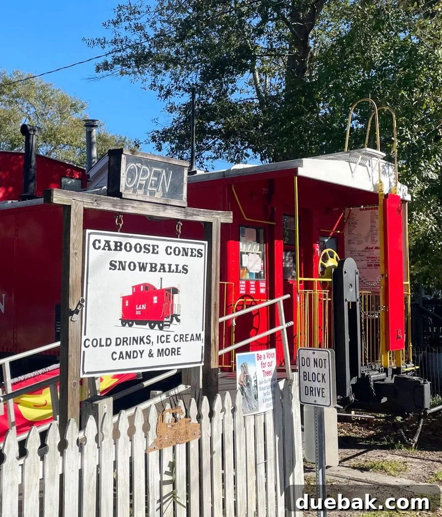 Exterior of Caboose Cones Snowballs In Ocean Springs Mississippi