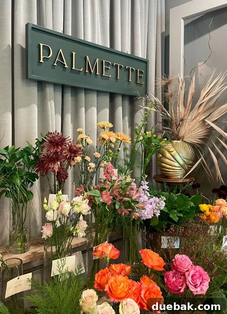 Display of Flowers at Palmette In Ocean Springs Mississippi