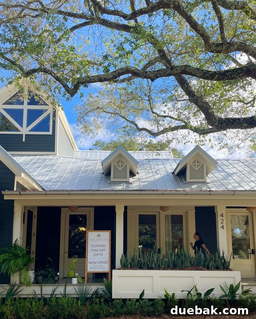 Exterior of The Springs Hotel and Palmette Shop In Ocean Springs Mississippi