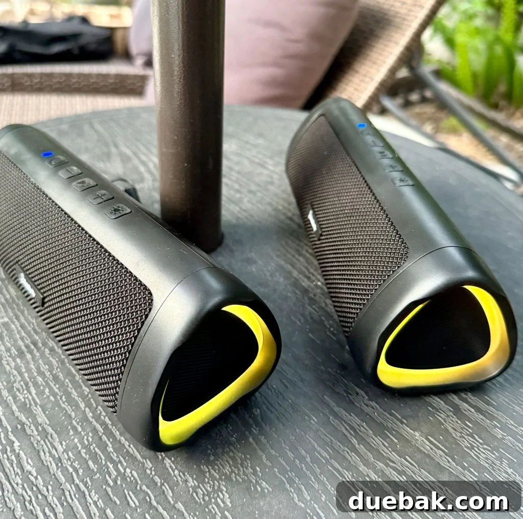 BolaButty Waterproof Bluetooth Speakers - Two compact, portable, and durable speakers for outdoor use.
