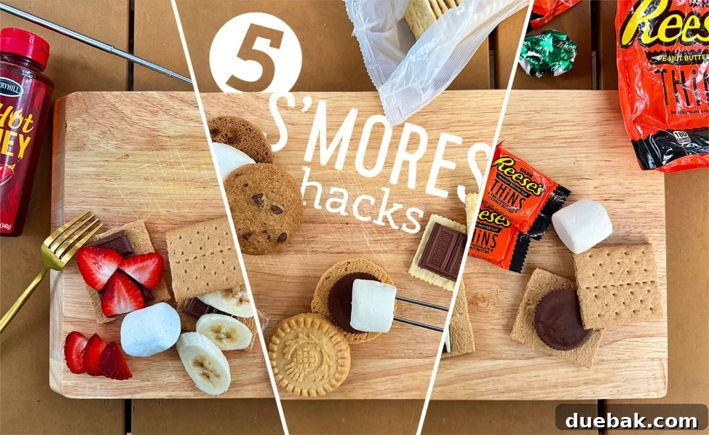 5 Upgrades Smores Hacks Shown On Table With Fun Ingredients