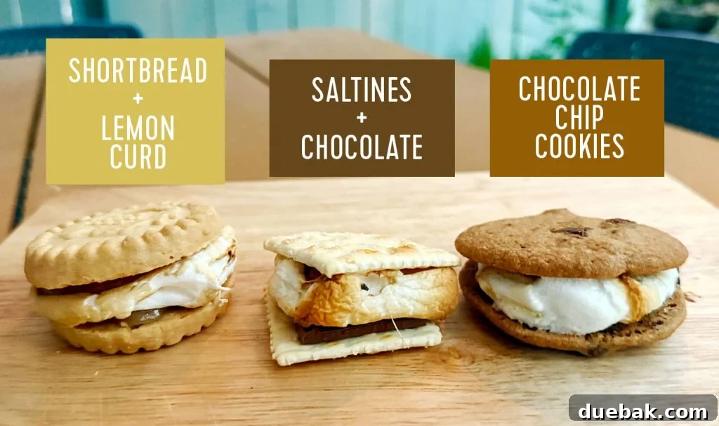 Upgraded Smores With Saltines Shortbread Cookies and Chocolate Chip Cookies