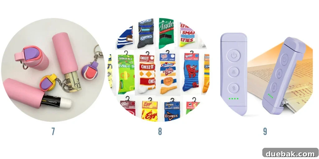 Your 2025 Holiday Gift Guide for All Ages and Budget Friendly Presents Under 15 Dollars 23 Next 3 Affordable Gifts: Mini Owala Keychain, Snack Socks, Compact Book Light
