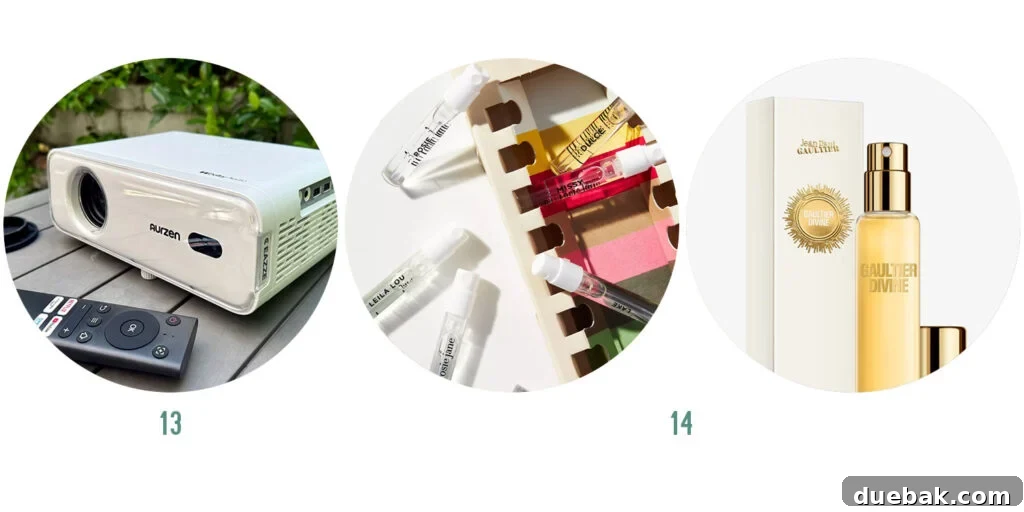 Your 2025 Holiday Gift Guide for All Ages and Budget Friendly Presents Under 15 Dollars 8 Outdoor Projector and Fragrance Sampler - Innovative Adult Gift Ideas