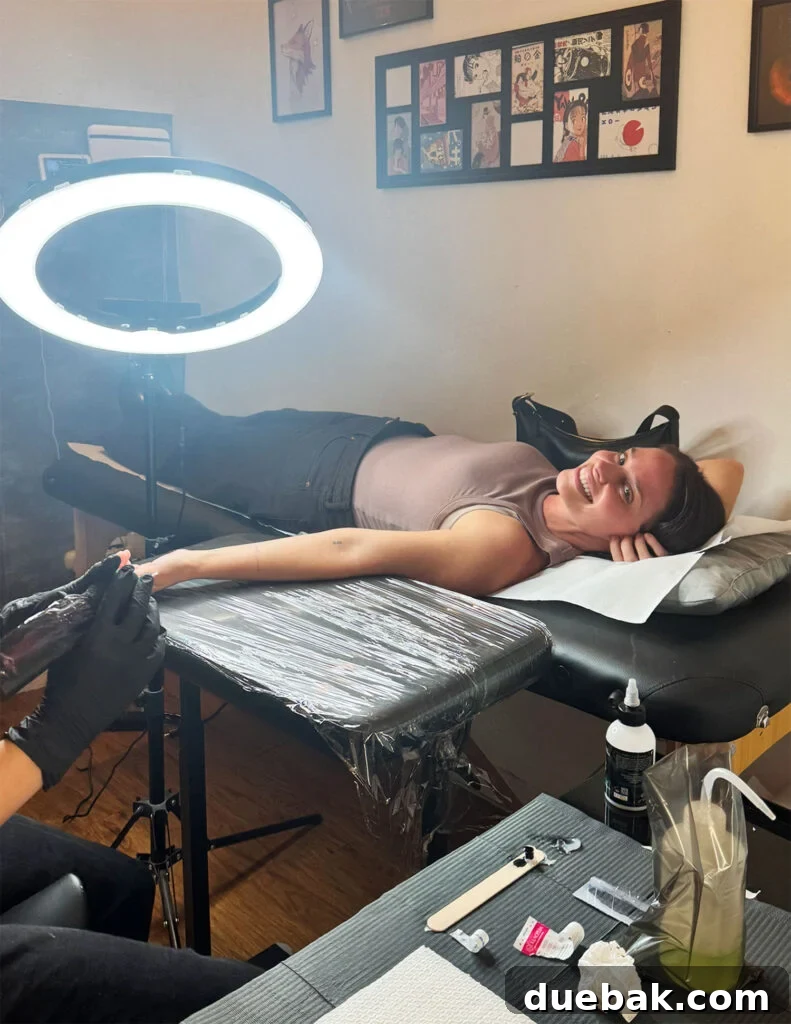 Sherry Getting A Tattoo In Florence Italy