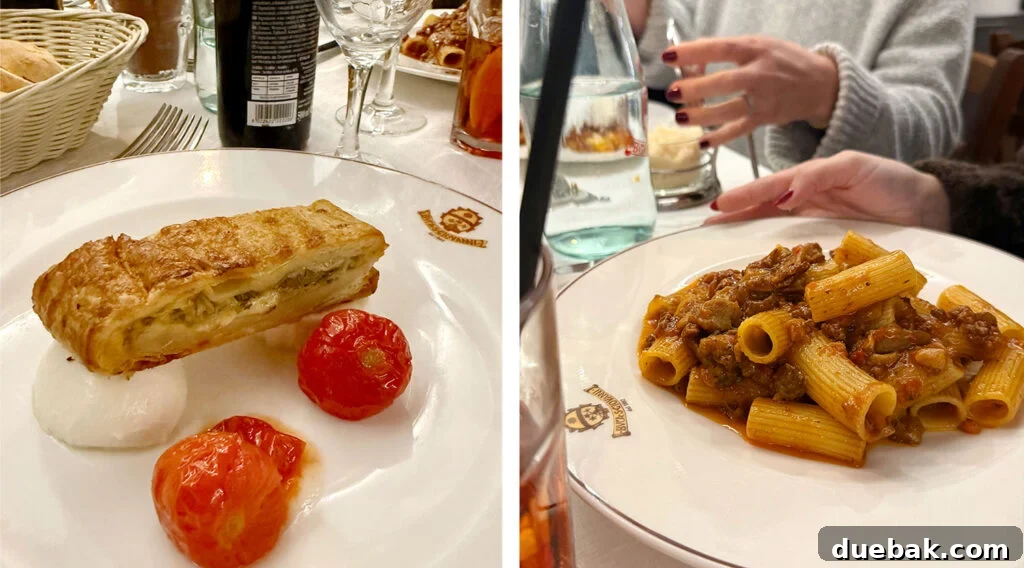 Meals at Bucca Giovanni in Florence Italy