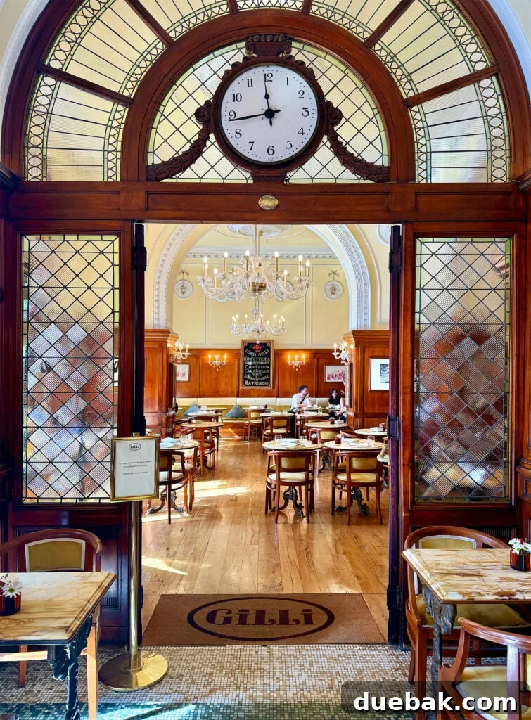 Entrance to Gilli Caffe in Florence Italy