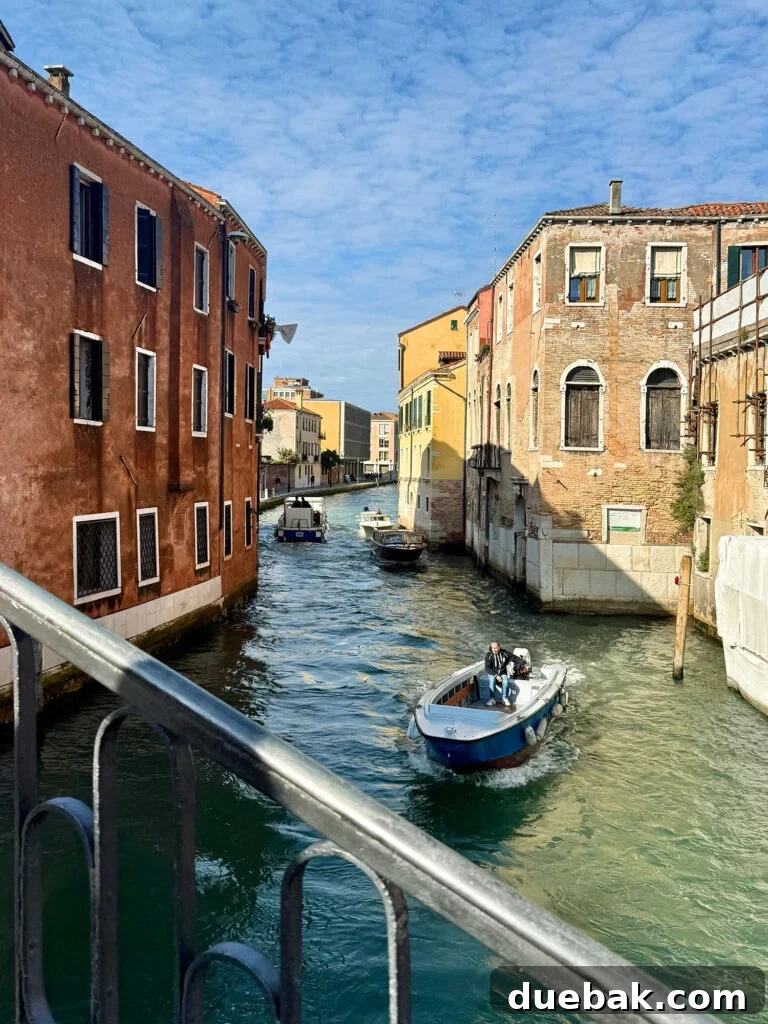 Venice Italy Canal With Boats
