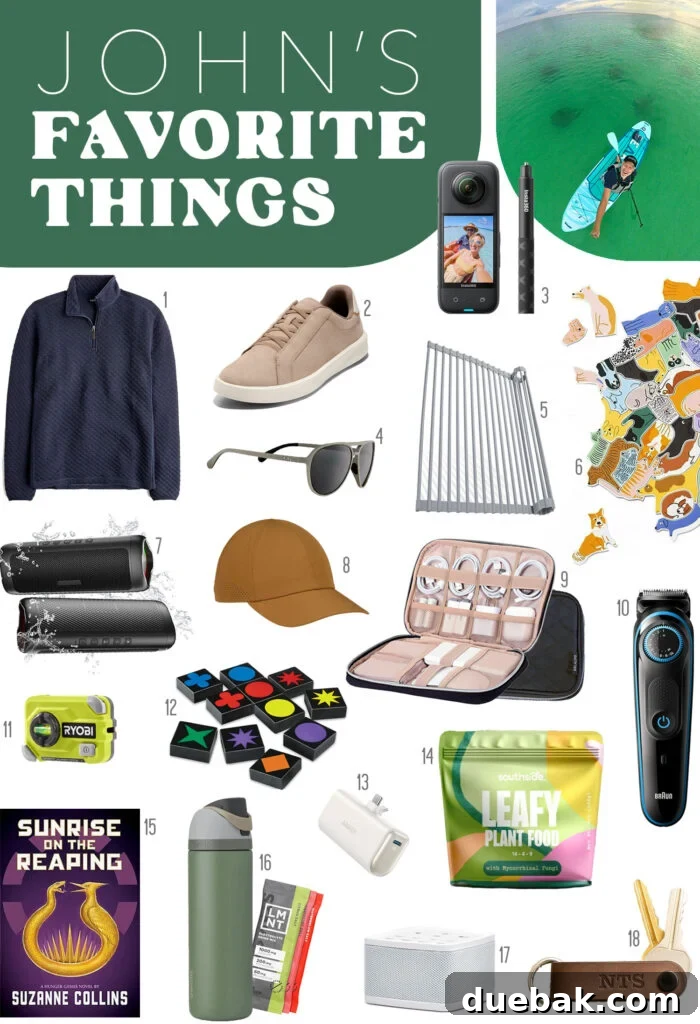 Moodboard Of Johns Favorite Things of 2025 - A curated collection of tech, apparel, and home essentials.