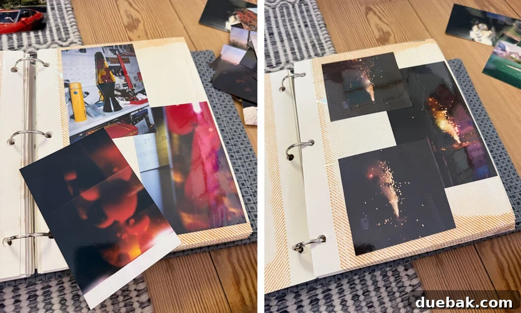 Another Chapter Unfolds 3 Old Photo Album With Pics of Fireworks and Lava Lamp