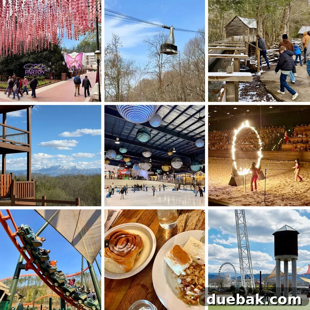 Collage of Things To Do In Pigeon Forge Gatlinburg TN
