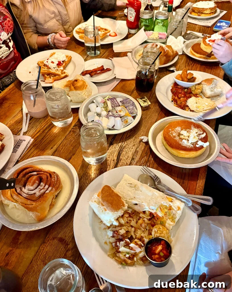 Indulgent Breakfast at Crocketts Breakfast Camp In Gatlinburg TN