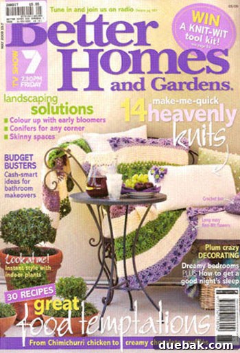 Better Homes & Gardens Australia magazine cover Better Homes & Gardens Australia Magazine May Issue Cover featuring home design