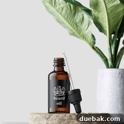 amber glass bottle with beard oil to share a recipe for a simple DIY beard oil.