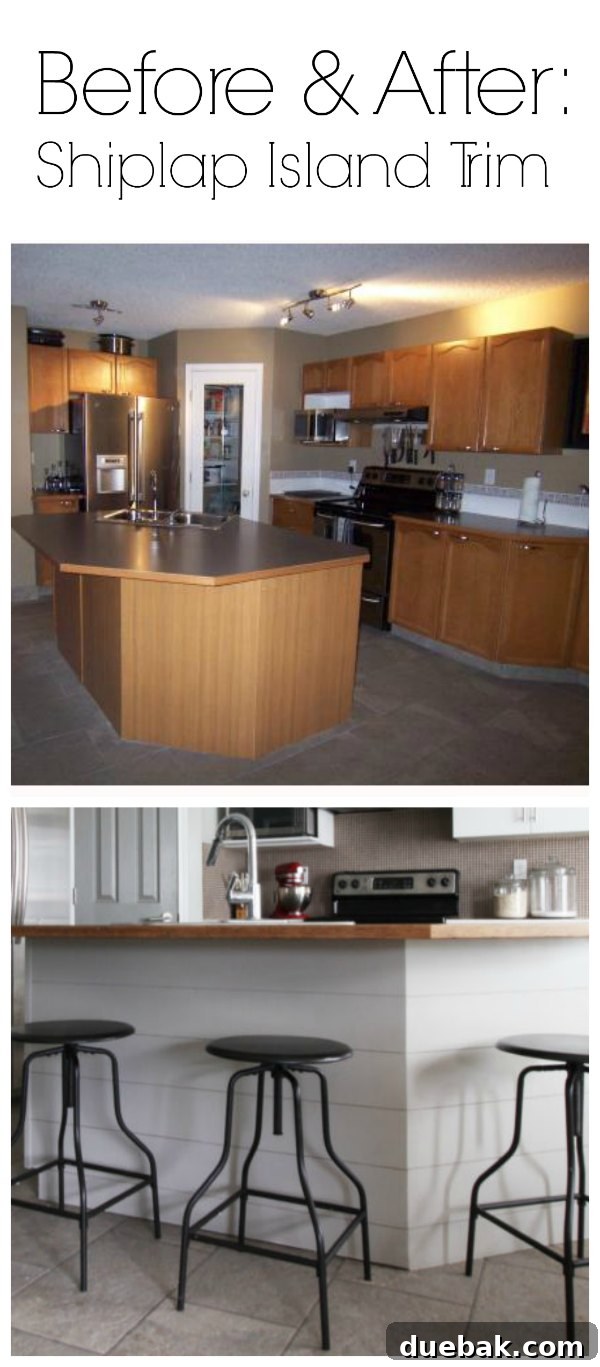 Shiplap Island Trim Design Idea