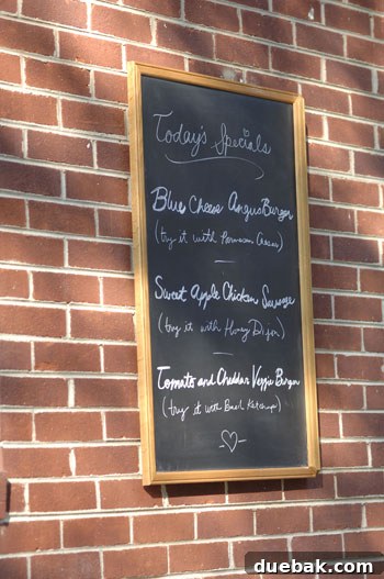 Chalkboard menu for wedding grill station