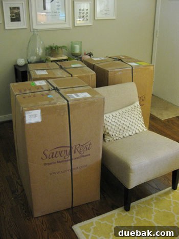 Our Organic Latex Mattress The Secret to Our Best Rest Yet 3 Savvy Rest mattress boxes arrived