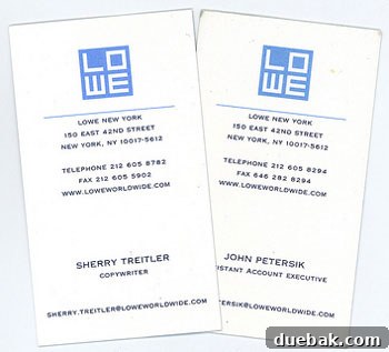 Our 2004 Business Cards: Where It All Began 2004 Business Cards - A Glimpse of Our Advertising Roots