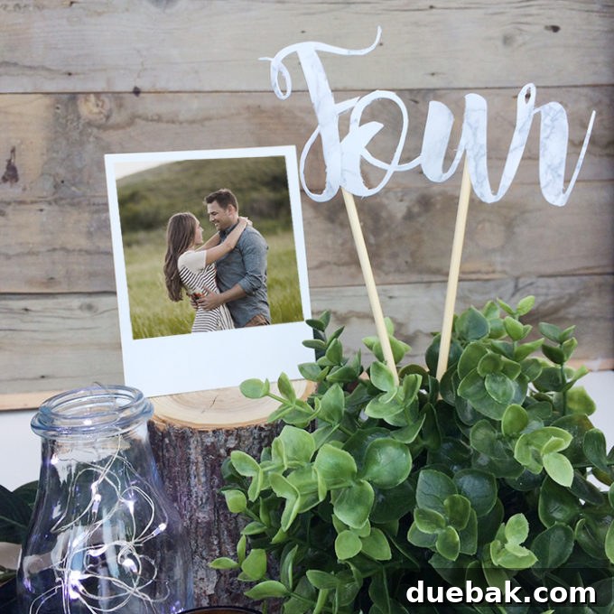 Elegant wedding table with custom marble table numbers