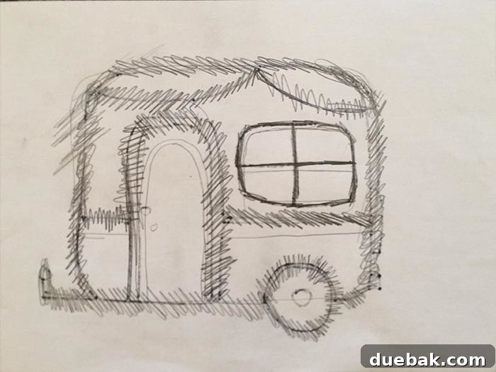 Pencil sketch of holiday lettering on a pallet sign