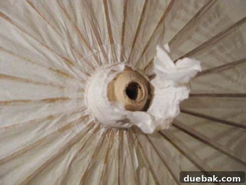 Hanging a parasol on the wall as unique art