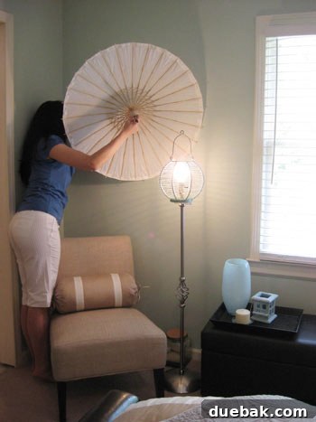 Creative 3-D art with a repurposed parasol