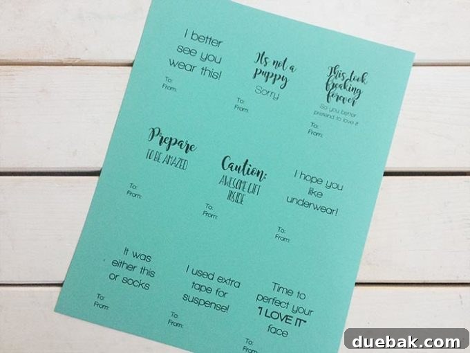 Hilarious Printable Gift Tags 2 free printable funny gift tags for all occasions