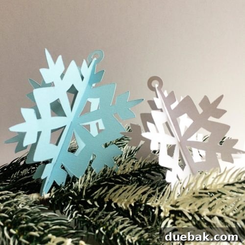 Cricut 3D Snowflake Ornament Design
