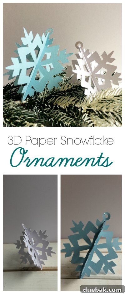 3D Paper Snowflake Ornaments Tutorial