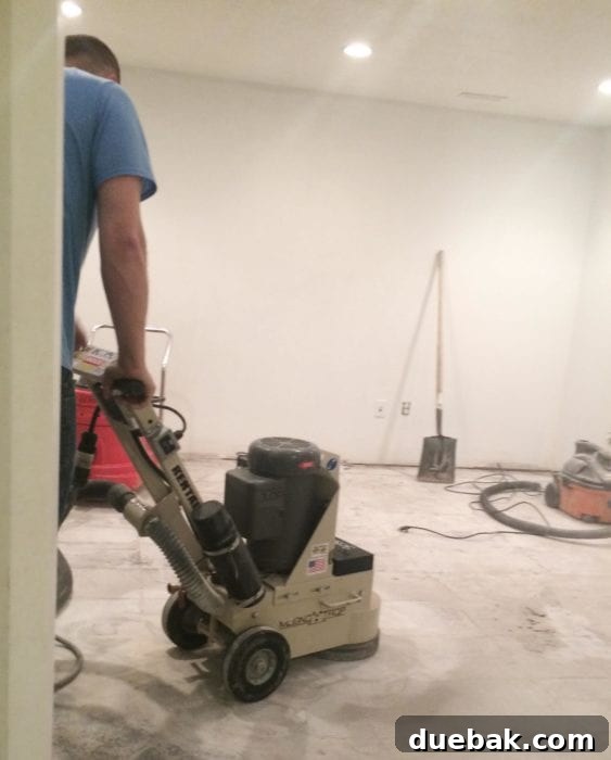 Remove thinset from concrete