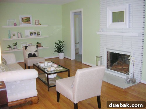 Master Your Home Project Before You Begin 7 Living room with sandy tan paint and pendant light