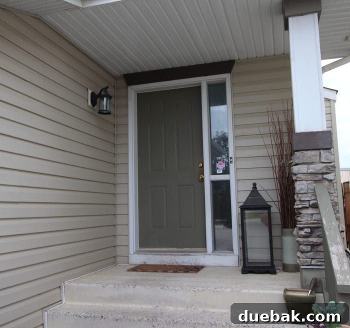 Elevate Your Entryway: Mastering Front Door Installation 2 Old, plain brown front door lacking character.