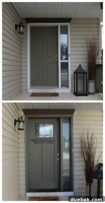 Before and After Front Door showing dramatic improvement.