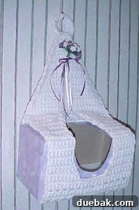 Funny Crocheted Tissue Box Cover for Bathrooms