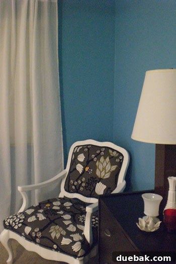 Another perspective of the transformed bedroom, highlighting the immersive quality of the wall mural.