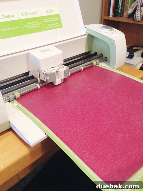 Cricut machine cutting iron-on vinyl