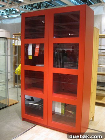 My Ikea Habit: Always Browsing, Rarely Buying 2 Stylish red glass display hutch from IKEA, perfect for modern living spaces