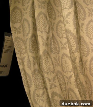 My Ikea Habit: Always Browsing, Rarely Buying 6 Soft tone-on-tone botanical curtains from IKEA for a serene ambiance