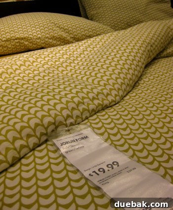 My Ikea Habit: Always Browsing, Rarely Buying 8 Modern geometric duvet cover from IKEA in golden-green, affordable style